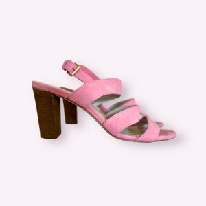 Boden Samantha Pink Suede Heeled Sandals